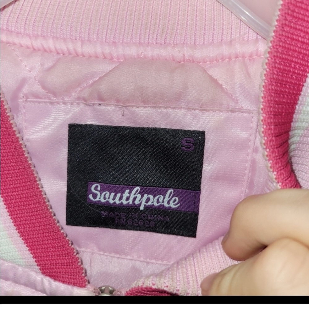 Pink and white coat